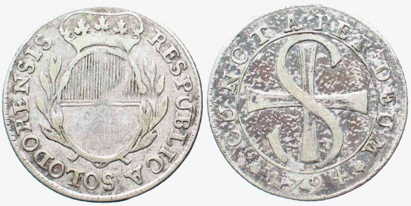 Solothurner 5 Batzen 1794 20 Kreuzer